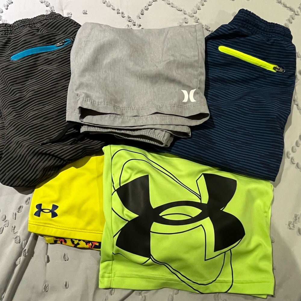 Under Armour, Eddie Bauer and  Hurley Shorts Bundle Lot Boys large 14/16